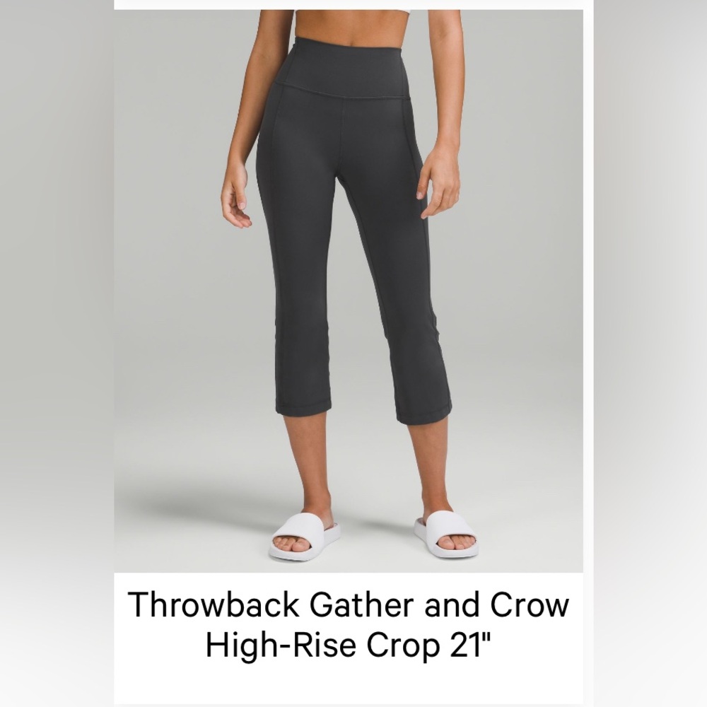 Lululemon RARE Throwback Gather and Crow
High-Rise Crop 21" size 6